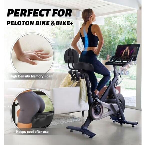 Noseless Bike Seat with Backrest for Men Women-Extra Padding Comfort Wide Bic... - Picture 4 of 7